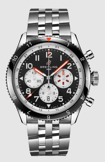 Review 2022 Breitling SUPER AVI B04 CHRONOGRAPH GMT 46 MOSQUITO Replica Watch YB04451A1B1A1